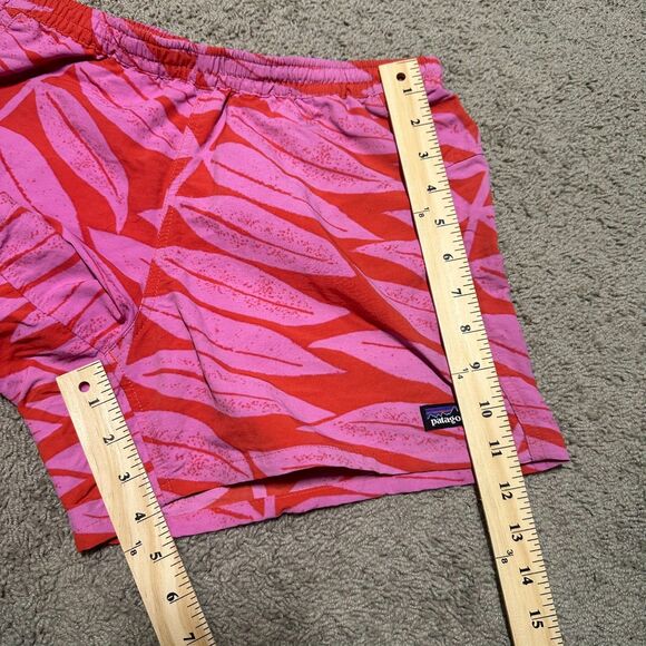 Patagonia Women's Pink Eucalyptus Fronds Pattern Baggies Shorts, Small - Picture 4 of 8
